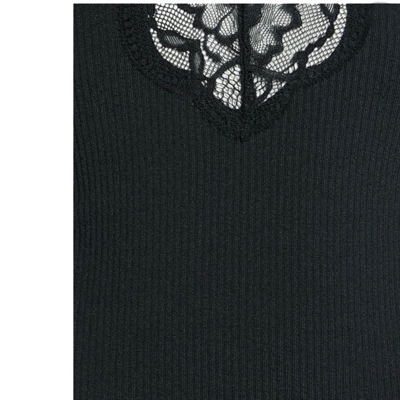 Free People First Call V-Neck Lace Trim Bodysuit - Picture 6 of 7